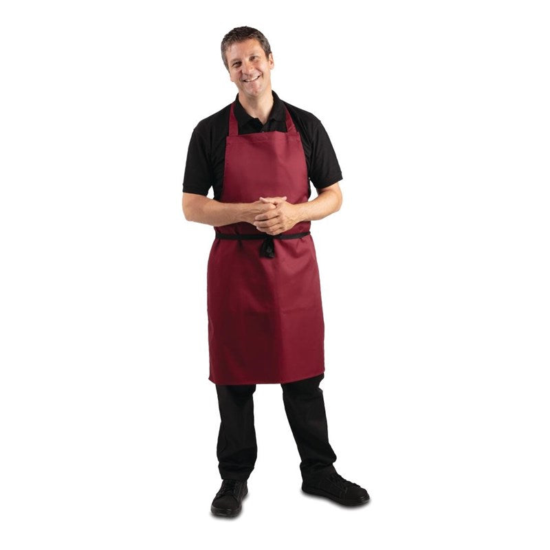 Halterschort Bordeaux Rood, Whites Chefs Clothing