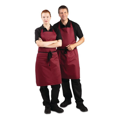 Halterschort Bordeaux Rood, Whites Chefs Clothing
