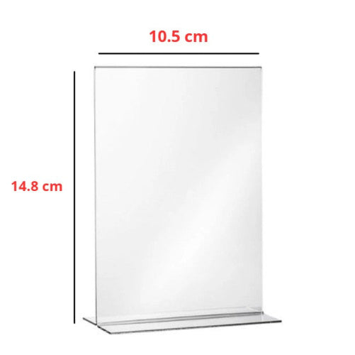 A6 Houder Plexi Menuhouder - BARSA - 14.8 x 10.5 cm - A6 standaard Recht
