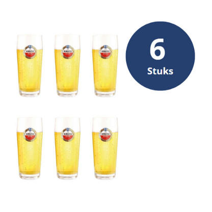 Amstel Bierglazen / Fluitjes - 220ml - 6 Stuks