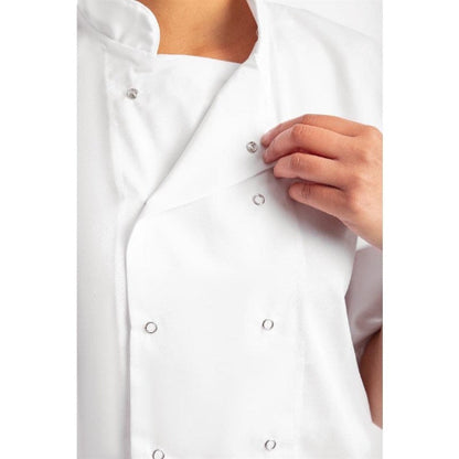 Koksbuis Korte Mouw Maat M 'Boston' - Whites Chefs Clothing - Wit
