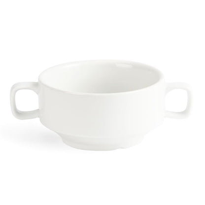 Olympia Whiteware Stapelbare Soepkoppen, 40cl ( set van 6 )