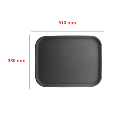 Kristallon Antislip Dienblad, Polyprop, 51x38 cm, Zwart