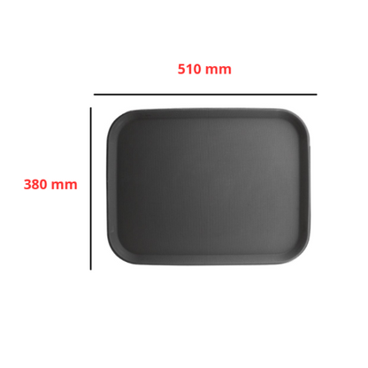 Kristallon Antislip Dienblad, Polyprop, 51x38 cm, Zwart