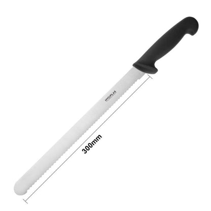 Hygiplas Ham- en zalmmes - 300mm - Zwart - RVS