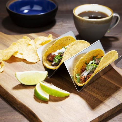 Tacohouder 2-vaks Olympia - RVS serveerhouder voor taco’s