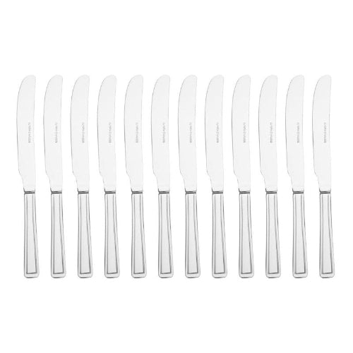 Olympia Harley Tafelmessen - 12 Stuks - 22,8 cm - RVS 18/0 - Zilver