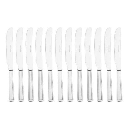 Olympia Harley Tafelmessen - 12 Stuks - 22,8 cm - RVS 18/0 - Zilver