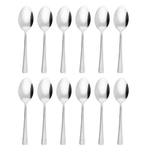 Olympia Harley Tafellepels - 12 Stuks - 19,5 cm - RVS 18/0 - Zilver