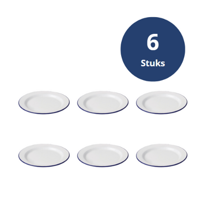 Olympia Emaille Bord - Ø30x(H)2,5cm ( Set van 6 )