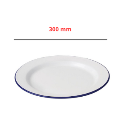 Olympia Emaille Bord - Ø30x(H)2,5cm ( Set van 6 )