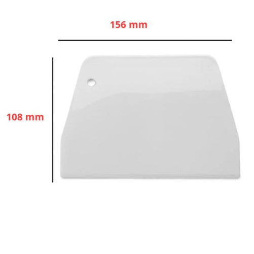 Deegschraper / Deegsteker Kunststof - Lacor - Wit - 156x108 mm
