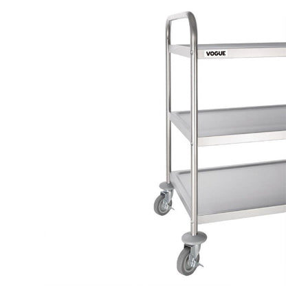 Serveerwagen 3 plateaus, Vogue, RVS, 830x510x(H)930 mm