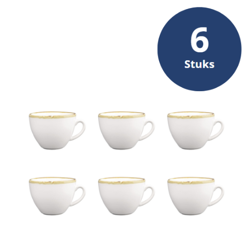 Olympia Kiln Koffiekop Krijtwit 23cl ( Set van 6 )