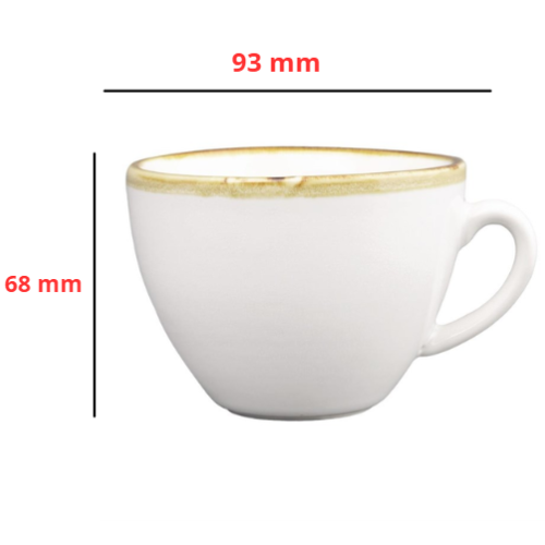 Olympia Kiln Koffiekop Krijtwit 23cl ( Set van 6 )