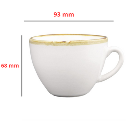 Olympia Kiln Koffiekop Krijtwit 23cl ( Set van 6 )
