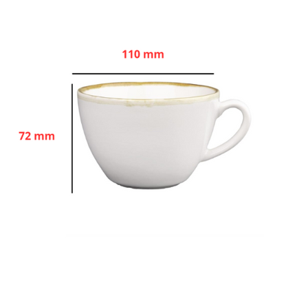Olympia Kiln Cappuccino Kop Wit 34cl ( Set van 6 )