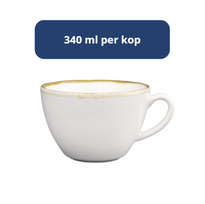 Olympia Kiln Cappuccino Kop Wit 34cl ( Set van 6 )