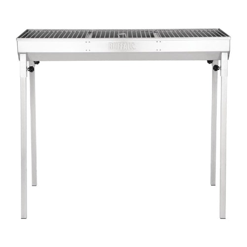 Buffalo Houtskoolbarbecue - 100x32x(H)90 cm - RVS - Groot Kookoppervlak