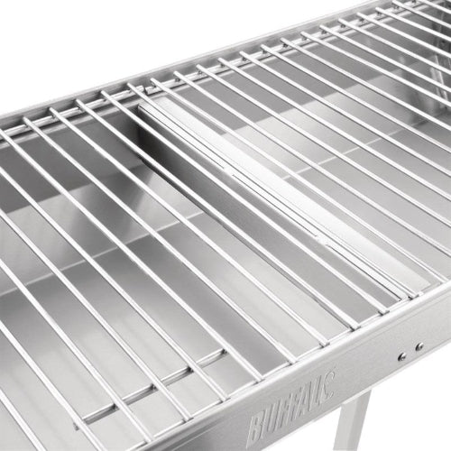 Buffalo Houtskoolbarbecue - 100x32x(H)90 cm - RVS - Groot Kookoppervlak