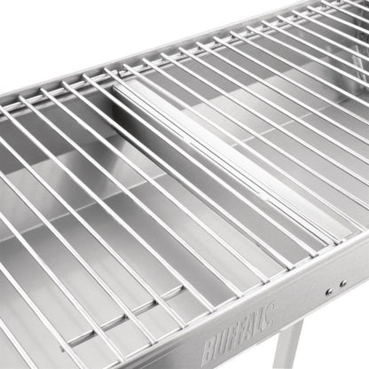 Buffalo Houtskoolbarbecue - 100x32x(H)90 cm - RVS - Groot Kookoppervlak