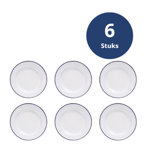 Emaille Borden, Olympia, 245(Ø) mm, ( Set van 6 )