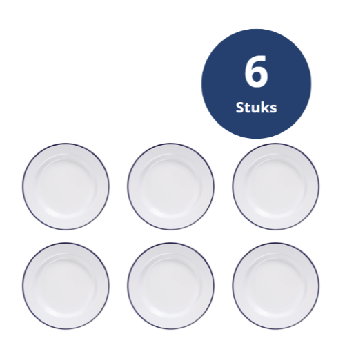 Emaille Soepborden, Olympia, 245(Ø)x35(H) mm, ( Set van 6 )