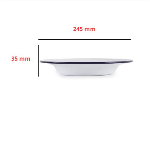 Emaille Soepborden, Olympia, 245(Ø)x35(H) mm, ( Set van 6 )