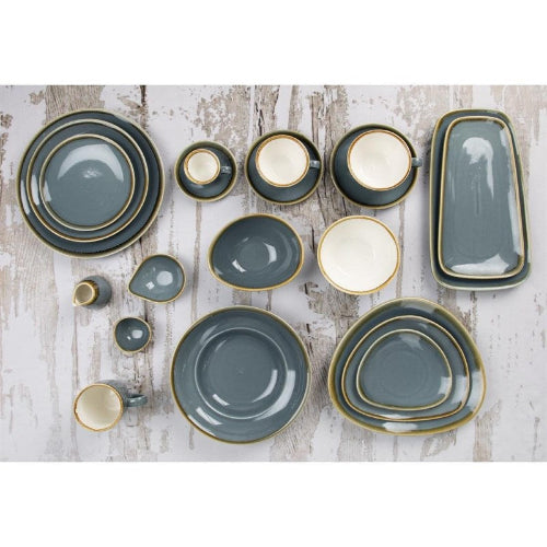 Olympia Kiln Espressoschotel Blauw Ø11,5cm ( Set van 6 ) - Schotels voor koffiekopjes van 85ml