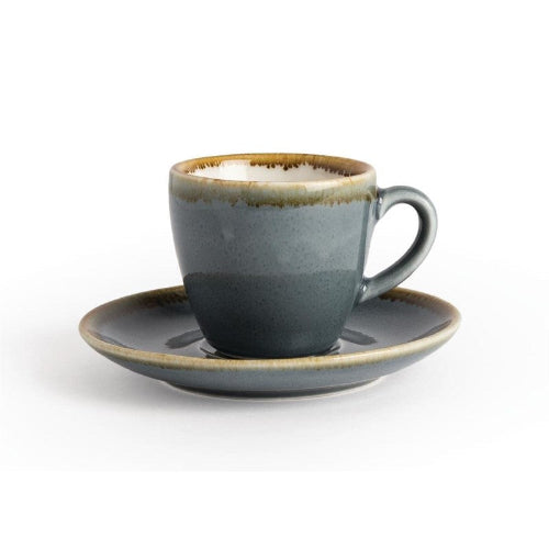 Olympia Kiln Espressoschotel Blauw Ø11,5cm ( Set van 6 ) - Schotels voor koffiekopjes van 85ml