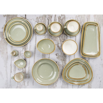 Olympia Kiln Espressoschotel Mosgroen Ø11,5cm ( Set van 6 ) - Schoteltjes voor kopjes van 85ml