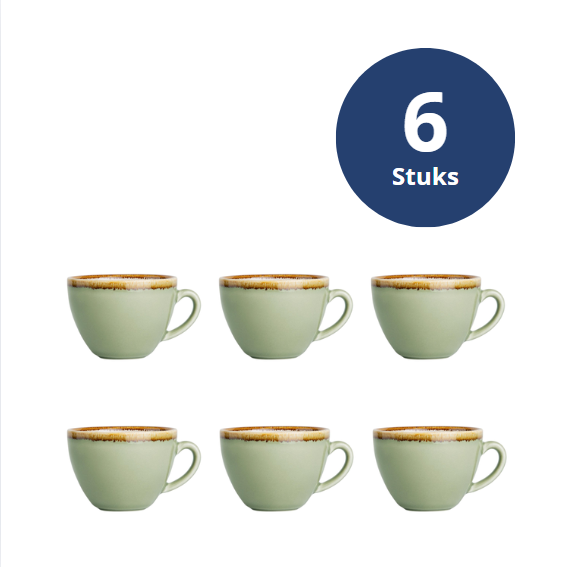 Olympia Kiln Koffiekop Mosgroen 23cl ( Set van 6 )