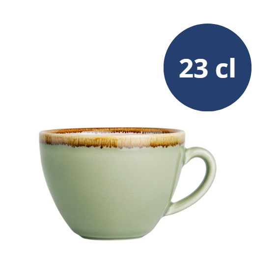 Olympia Kiln Koffiekop Mosgroen 23cl ( Set van 6 )