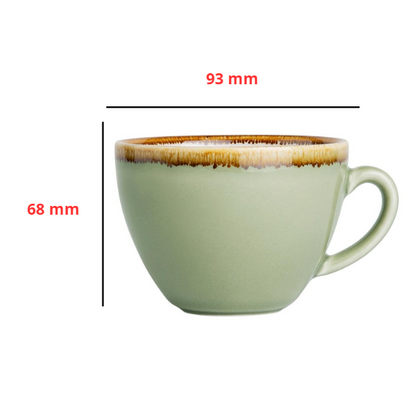 Olympia Kiln Koffiekop Mosgroen 23cl ( Set van 6 )