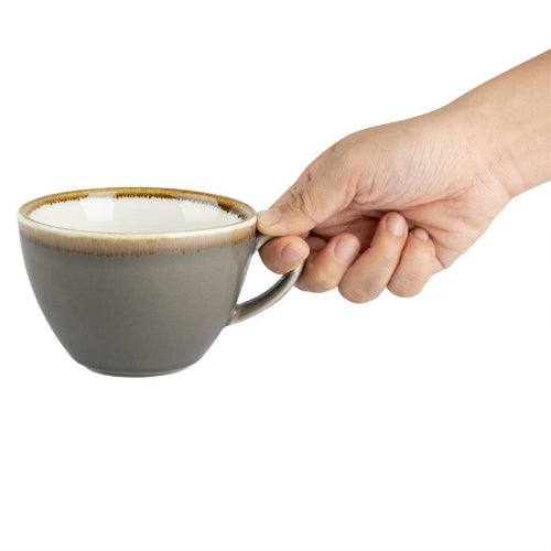 Olympia Kiln Cappuccino Kop Grijs 34cl ( Set van 6 )