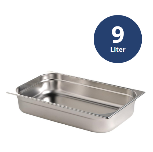 Gastronormbak GN Container 1/1, Vogue, 9L, RVS, 530x325x(H)65 mm