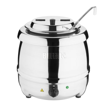Buffalo Soepketel 10 liter, RVS Zilver, Bain marie