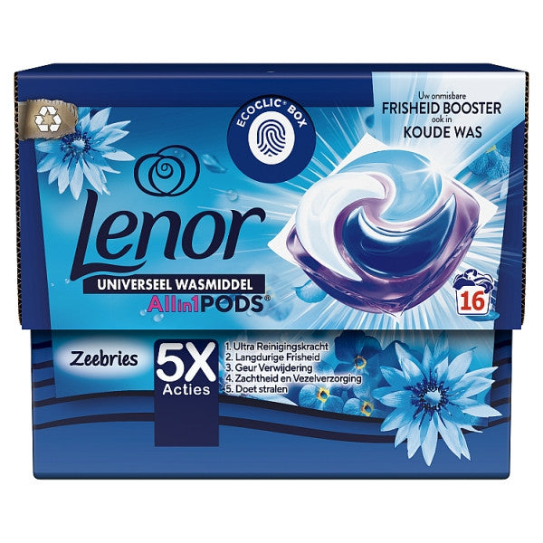 Lenor All in 1 Pods Zeebries, Waspods, 16 Wasbeurten