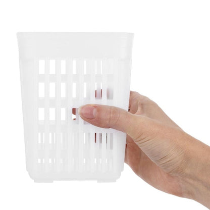 Olympia Bestekkorf, Kunststof, Vierkant, Wit, 110x110x140 mm