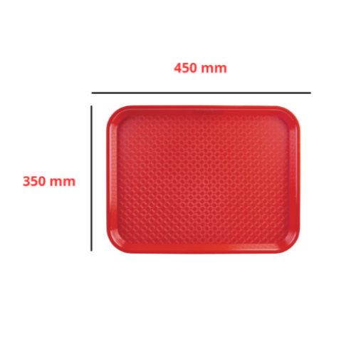 Kristallon Dienblad, 45x35 cm, Rood, Polyprop, Horeca