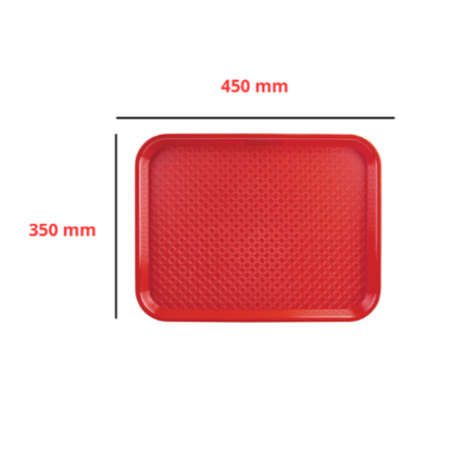 Kristallon Dienblad, 45x35 cm, Rood, Polyprop, Horeca