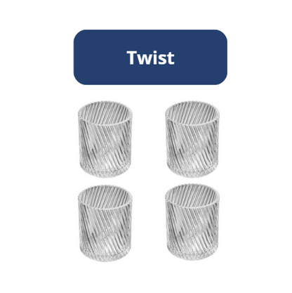Bolsius Professional Relight Kaarshouder Twist, 4 stuks