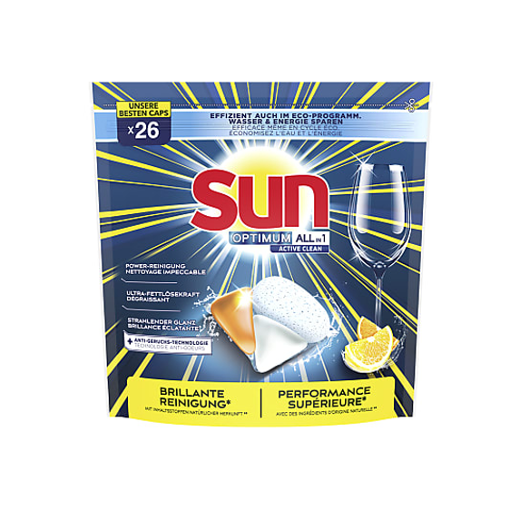 26x SUN Optimum Citroen All-in-1 Vaatwastabletten