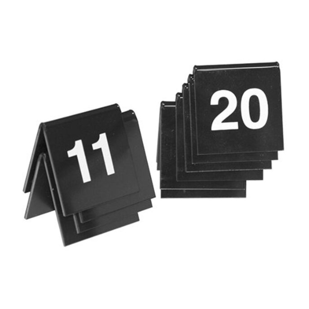 Tafelnummers 11 t/m 20, BARSA, Zwart, Kunststof