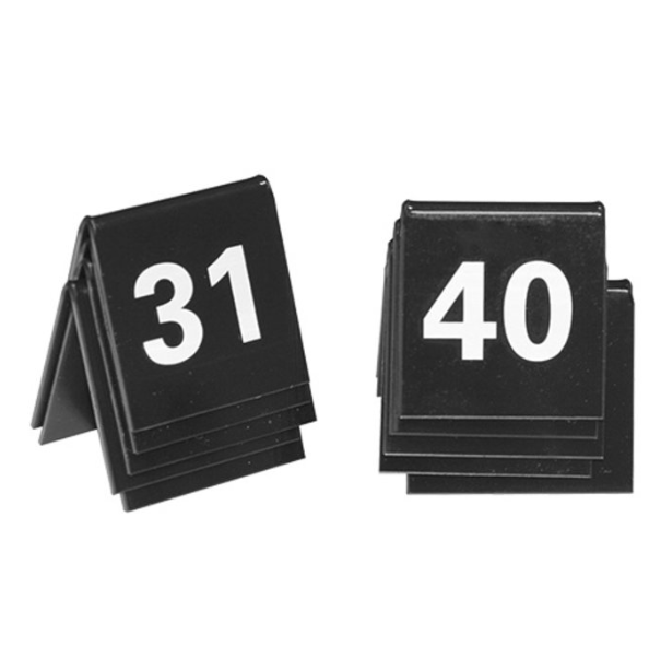 Tafelnummers 31 t/m 40, BARSA, Zwart, Kunststof