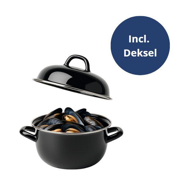 Mosselpan Geëmailleerd, Olympia, 1.5 Liter, 220(Ø)x95(h) mm