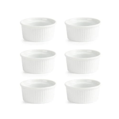 6x Crème brulée schaaltje / Ramekin - 9 cm - Olympia - geschikt voor oven, vriezer en vaatwasser