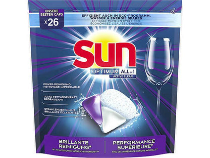 182x SUN Optimum All-in-1 Vaatwastabletten - 7x 26 tabletten
