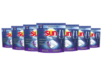 182x SUN Optimum All-in-1 Vaatwastabletten - 7x 26 tabletten