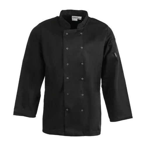 Koksbuis lange mouw Vegas, Whites Chefs Clothing, Zwart, Maat M